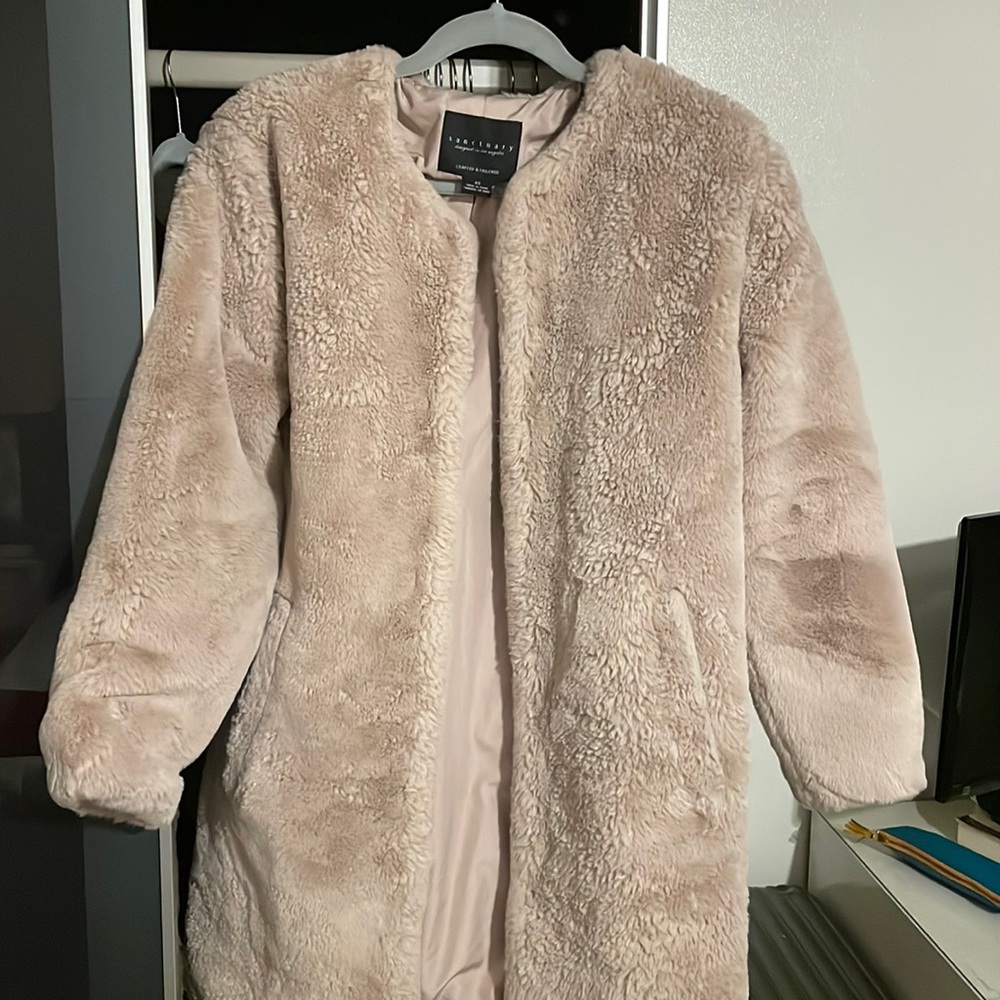 NWT SANCTUARY Firework Faux Fur Coat CS